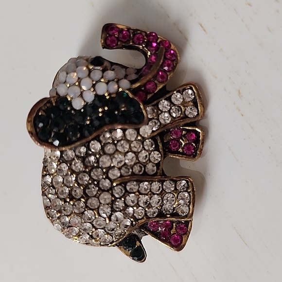 Bohemian Elephant Brooch Gem Loaded - Picture 2 of 5
